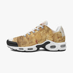 Air Cushion Sneakers Modern Art Abstraction White Yellow and Red