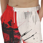 Men's Sweatpants Modern Art Abstraction Black White and Red