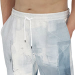 Men's Sweatpants Modern Art Abstraction Blue and White