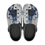 Classic Clogs Modern Art Abstraction Blue and White