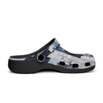 Classic Clogs Modern Art Abstraction Blue and White