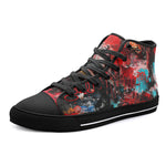 High-Top Canvas Shoes Graffiti Chaotic Collage