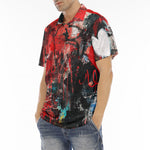 Men's Polo Shirt Graffiti Chaotic Collage