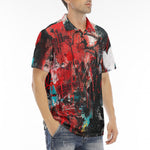 Men's Polo Shirt Graffiti Chaotic Collage