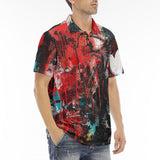 Men's Polo Shirt Graffiti Chaotic Collage