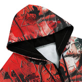 Men's Zip Up Hoodie Graffiti Chaotic Collage