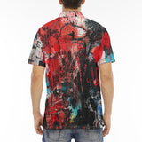 Men's Polo Shirt Graffiti Chaotic Collage