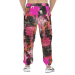 Men's Sweatpants Collage of Graffiti in a Pink and Black