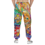 Men's Sweatpants Sparkling Gemstones with Flowers