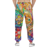 Men's Sweatpants Sparkling Gemstones with Flowers