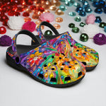 Classic Clogs Sparkling Gemstones with Flowers
