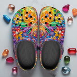 Classic Clogs Sparkling Gemstones with Flowers