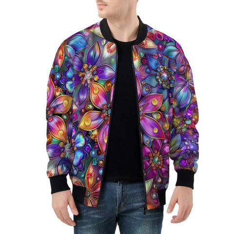 Bomber Jacket Kaleidoscope of Vibrant Colors
