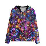 Men's Zip Up Hoodie Kaleidoscope of Vibrant Colors