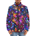 Down-Padded Puffer Jacket Kaleidoscope of Vibrant Colors