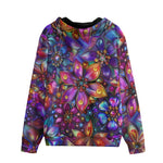 Men's Zip Up Hoodie Kaleidoscope of Vibrant Colors