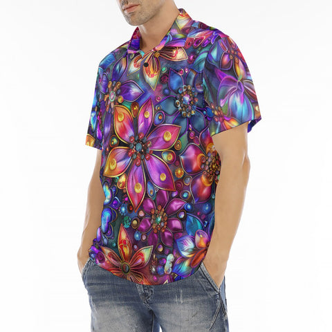Men's Polo Shirt Kaleidoscope of Vibrant Colors