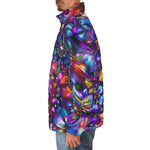 Down-Padded Puffer Jacket Kaleidoscope of Vibrant Colors