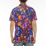 Men's Polo Shirt Kaleidoscope of Vibrant Colors