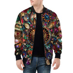 Bomber Jacket Colorful Mandala Jewels Art