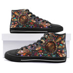 High-Top Canvas Shoes Colorful Mandala Jewels Art