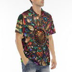 Men's Polo Shirt Colorful Mandala Jewels Art