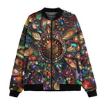 Bomber Jacket Colorful Mandala Jewels Art