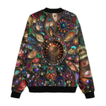 Bomber Jacket Colorful Mandala Jewels Art