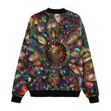 Bomber Jacket Colorful Mandala Jewels Art