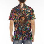 Men's Polo Shirt Colorful Mandala Jewels Art