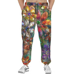 Men's Sweatpants Vibrant Colors Crystal Flowers