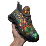 Sports Mesh Sneakers Vibrant Colors Crystal Flowers