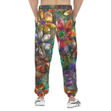 Men's Sweatpants Vibrant Colors Crystal Flowers