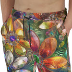 Men's Sweatpants Vibrant Colors Crystal Flowers