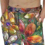 Men's Sweatpants Vibrant Colors Crystal Flowers