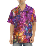 Hawaiian Shirt Vibrant Pattern of Crystal Flowers