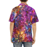 Hawaiian Shirt Vibrant Pattern of Crystal Flowers