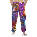 Men's Sweatpants Vibrant Pattern of Crystal Flowers