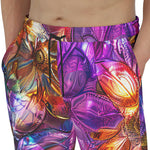 Men's Sweatpants Vibrant Pattern of Crystal Flowers