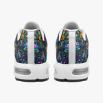 Air Cushion Sneakers Colorful Psychedelic Flower and Gemstones