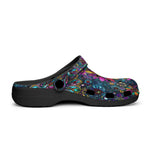 Classic Clogs Colorful Psychedelic Flower and Gemstones