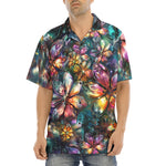Hawaiian Shirt Crystal and Gemstone Flowers