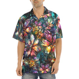 Hawaiian Shirt Crystal and Gemstone Flowers