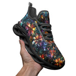 Sports Mesh Sneakers Crystal and Gemstone Flowers