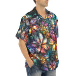 Hawaiian Shirt Crystal and Gemstone Flowers