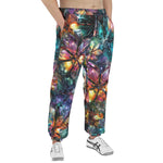 Men's Sweatpants Crystal and Gemstone Flowers