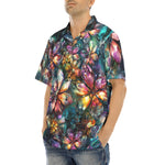 Hawaiian Shirt Crystal and Gemstone Flowers