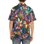 Hawaiian Shirt Crystal and Gemstone Flowers