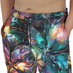 Men's Sweatpants Crystal and Gemstone Flowers