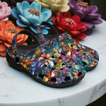 Classic Clogs Crystal and Gemstone Flowers